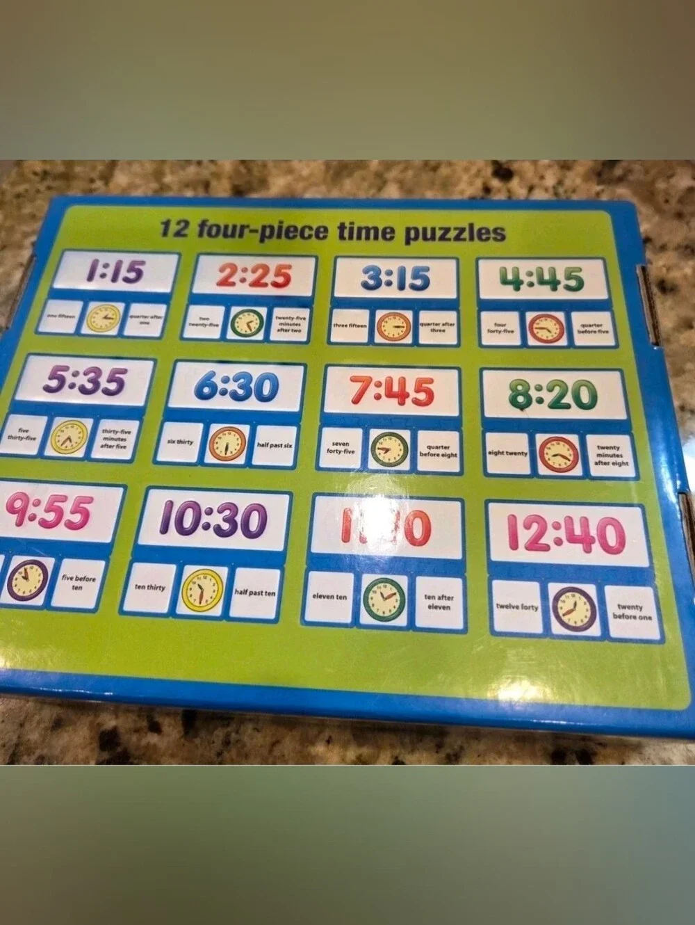 Lakeshore Learning Time Equivalency Puzzle Clock Educational Age 6+ Homeschool